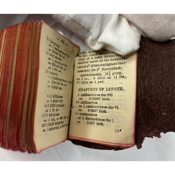 Vintage Miniature Webster's Dictionary Leather, 1800 Words, Miniature Dictionary - Picture 14 of 16